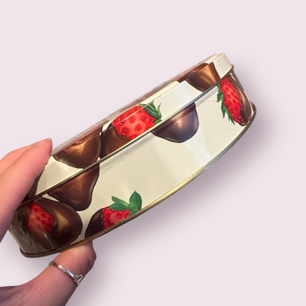 Department 56 Sweets Chocolate Covered Strawberry Round Nesting Tin Set - Picture 11 of 12